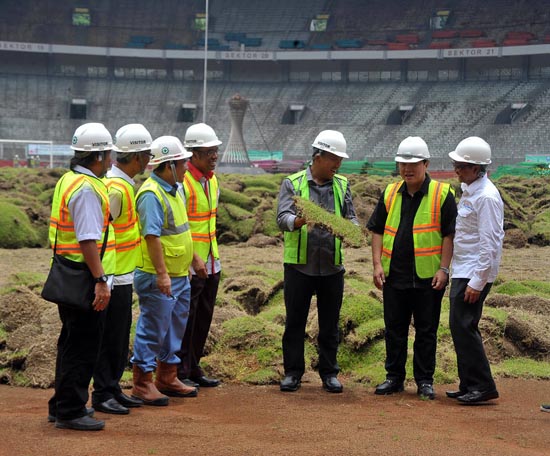 Tinjau Renovasi GBK, Menpora : Saya Puas Pengerjaan Renovasi Venues Berjalan Baik