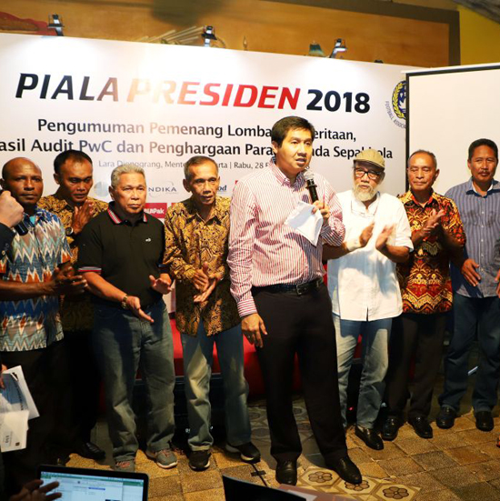 Panpel Piala Presiden 2018 Umumkan Keuntungan dan Apresiasi Legenda Timnas