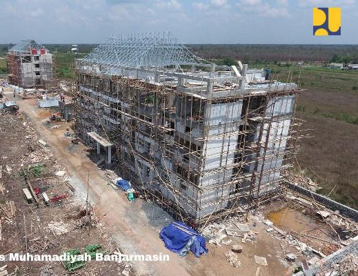 Dua Tower Rusun Universitas Muhammadiyah Banjarmasin Rampung Desember 2018
