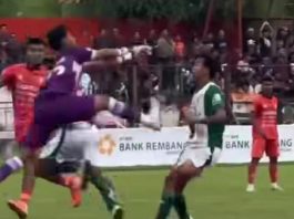 Lagi, Aksi Tendangan Kungfu Warnai Liga 4 Jateng, Pemain Persikaba Terkapar