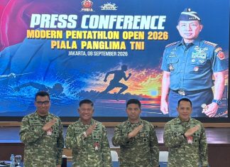Pangkoopsudnas Marsdya TNI Minggit Tribowo S.IP (kedua dari kiri), Ketum MPI Marsda TNI Dr. Ir. Purwoko Aji Prabowo M.M,MDS (kedua dari kanan)