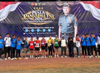 MPI Jakarta Siap Sukseskan PON Pantai 2026 Ancol Waketum Pengprov MPI DKI Jakarta Ratih Sonia (No.5 dari kiri) bersama atlet modern pentathlon Jakarta saat mengikuti Kejuaraan Piala Panglima TNI 2026 di Yogyakarta, beberapa waktu lalu